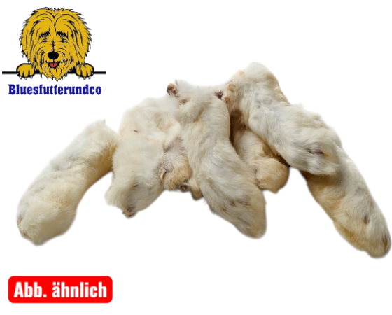 Kaninchen-Pfote mit Fell 200gr, 500Gr oder 1Kg
